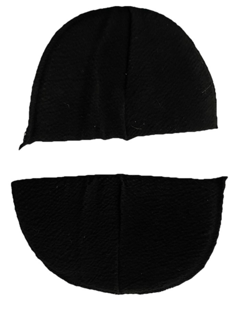 Vintage 90s Hook and Loop Black SHOULDER PADS For Sewing Projects